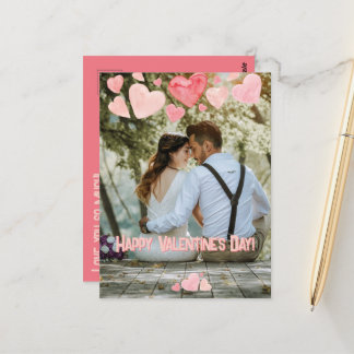 Carte Postale Valentine Coeurs roses superposer Ajouter votre pr