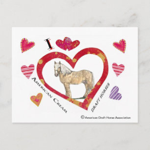 Carte postale Valentine de American Cream Draft Ho