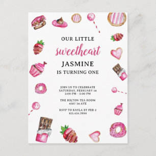 Carte Postale Valentine Desserts Petite amoureuse Anniversaire m