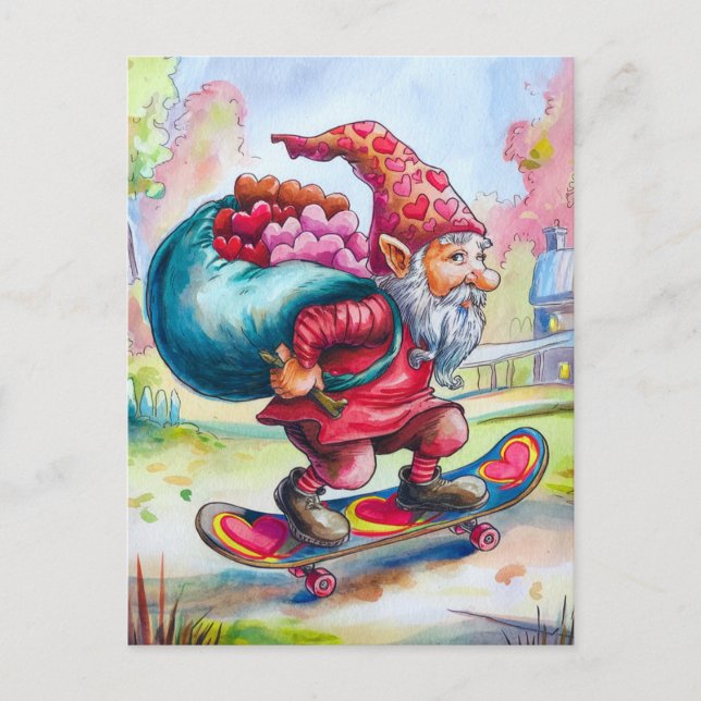 Carte Postale Valentine Gnome (Devant)