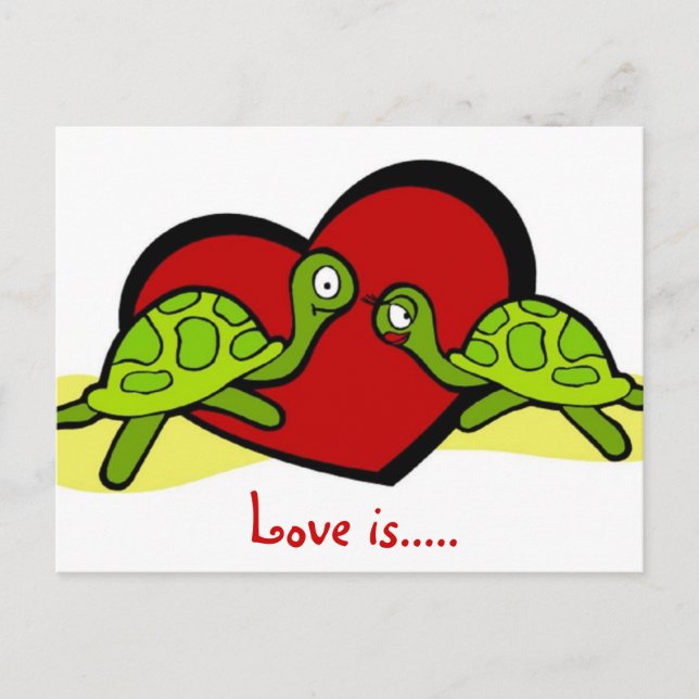Carte postale Valentine Love Turtles (Devant)