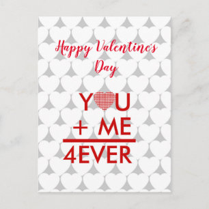 Carte Postale Valentine, toi et moi pour toujours personnalisée