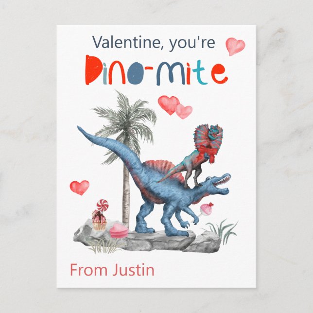 Carte Postale Valentine Vous êtes Dino-mite Dinosaur (Devant)