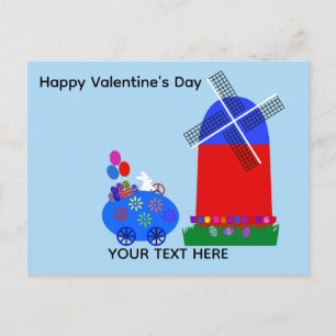 Carte Postale Valentine's Day Bunny Egg Car #4 Postcard