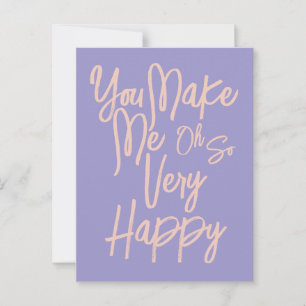 Carte Postale Valentine's Day Love You Make Me Happy Card.