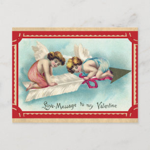 Carte Postale Valentines de Victoire vintage Angel Cherub