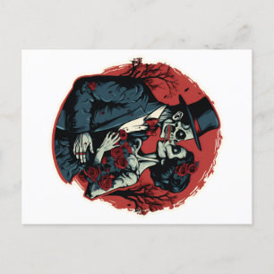 Carte Postale Valentines jour zombies amour