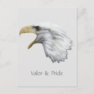 Carte Postale Valeur et fierté d'aigle chauve personnalisable