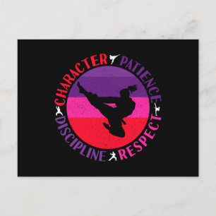 Carte Postale Valeurs fondamentales des arts martiaux - Karate