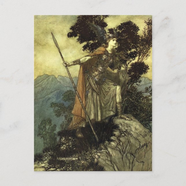 Carte Postale Valkyrie de Rackham (Devant)