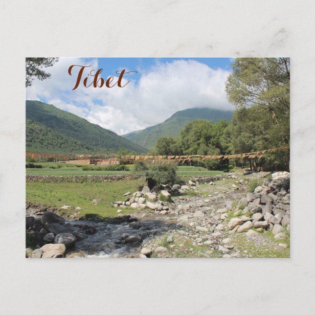 Carte Postale Vallée cachée du Tibet (Devant)
