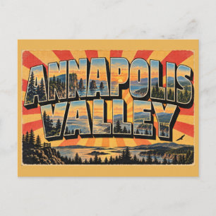 Carte Postale Vallée d'Annapolis NS Falaises Marées Forêts Art