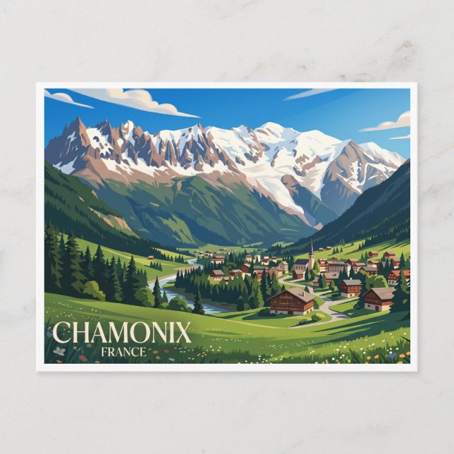 Carte Postale Vallée de Chamonix France (Devant)