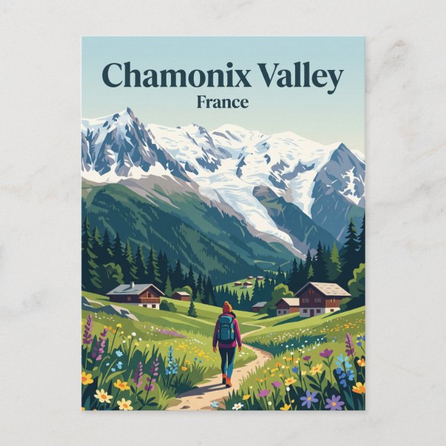 Carte Postale Vallée de Chamonix France (Devant)