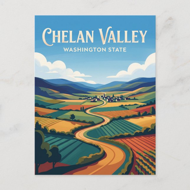 Carte Postale Vallée de Chelan États-Unis (Devant)
