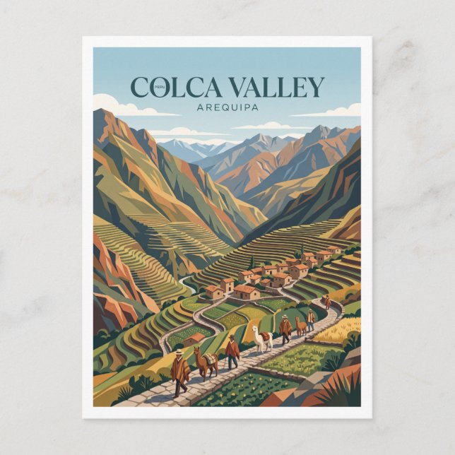 Carte Postale Vallée de Colca Chivay Pérou (Devant)