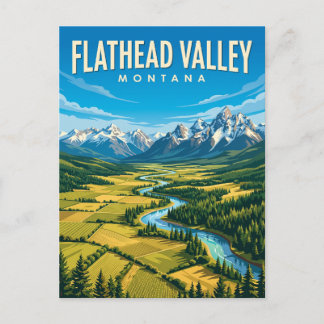 Carte Postale Vallée de Flathead Montana