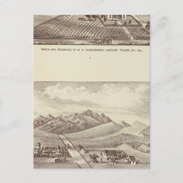 Carte Postale Vallée de Frazier, ranchs Lakeside (Devant)