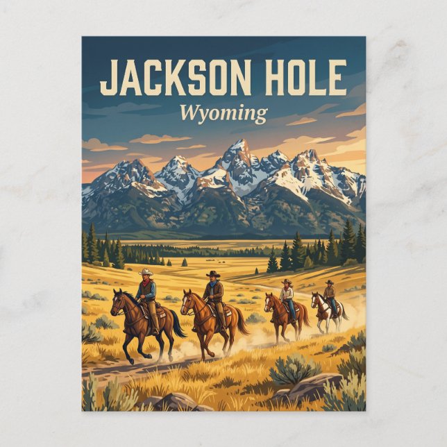 Carte Postale vallée de Jackson Hole Wyoming (Devant)