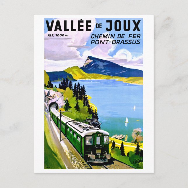 Carte Postale Vallée de Joux, le pont vient du tunnel (Devant)