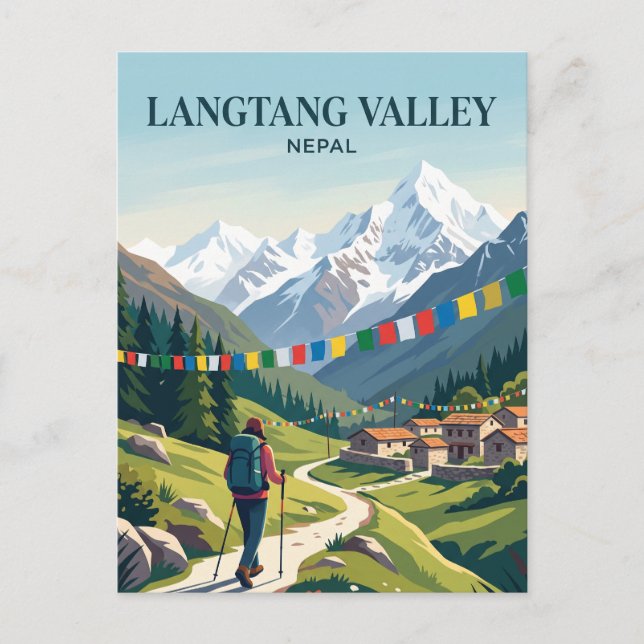 Carte Postale Vallée de Langtang Népal (Devant)