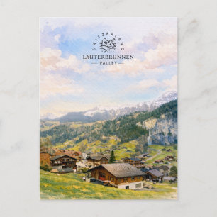 Carte Postale Vallée de Lauterbrunnen Suisse Souvenir