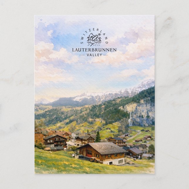 Carte Postale Vallée de Lauterbrunnen Suisse | Souvenir (Devant)
