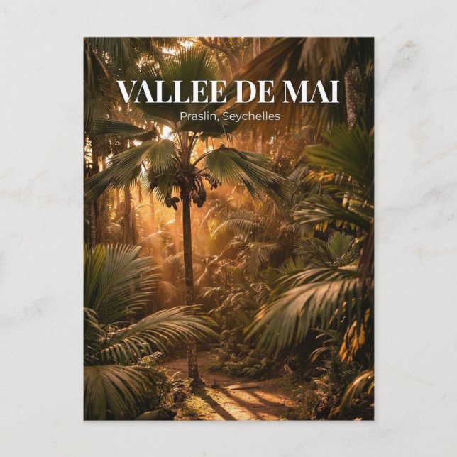Carte Postale Vallée de Mai, Baie Ste Anne, Praslin (Devant)