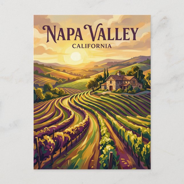 Carte Postale Vallée de Napa Californie (Devant)