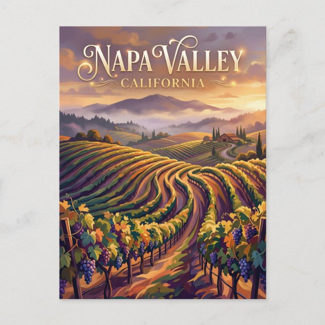 Carte Postale Vallée de Napa Californie (Devant)