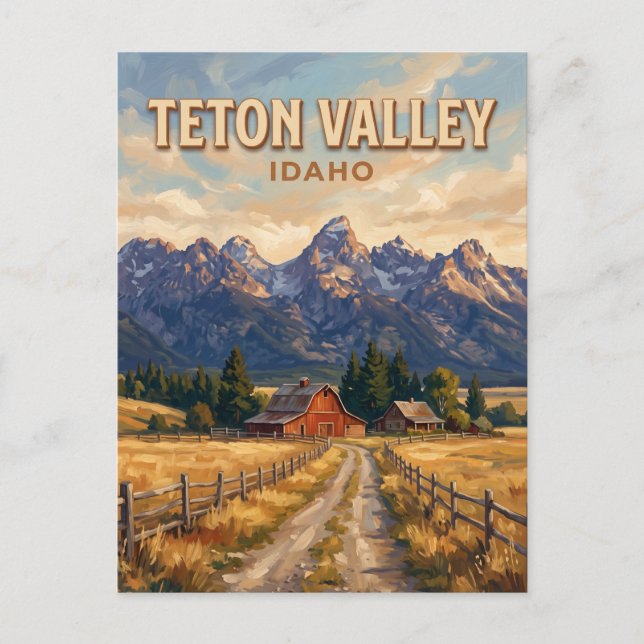 Carte Postale Vallée de Teton Idaho (Devant)