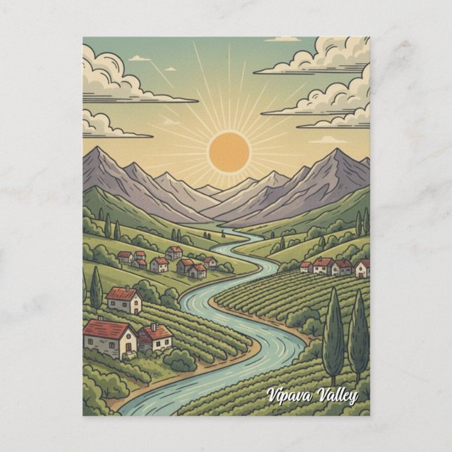 Carte Postale Vallée de Vipava, Slovénie (Devant)