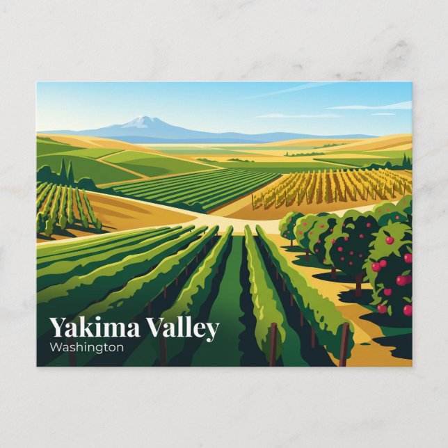 Carte Postale Vallée de Yakima États-Unis (Devant)