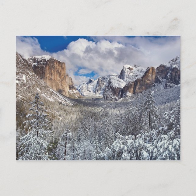 Carte Postale Vallée de Yosemite à la neige (Devant)