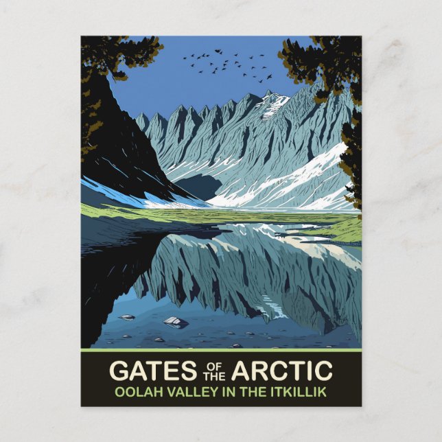 Carte Postale Vallée d'Oolah dans l'Itkillik, Gates of Arctic (Devant)
