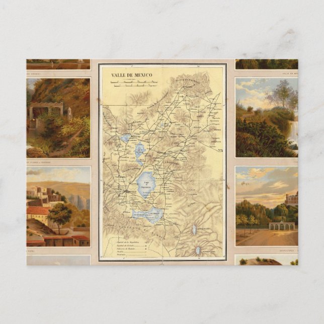 Carte Postale Vallée du Mexique (Devant)