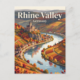 Carte Postale Vallée du Rhin Allemagne