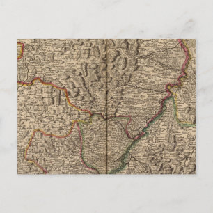 Carte Postale Vallée du Rhin en Allemagne et France