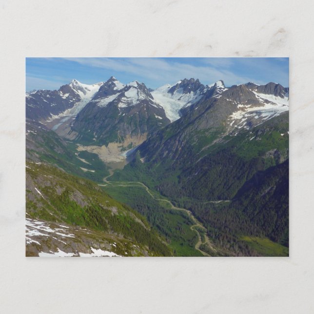 Carte Postale Vallée sculptée par les glaciers de l'Alaska (Devant)