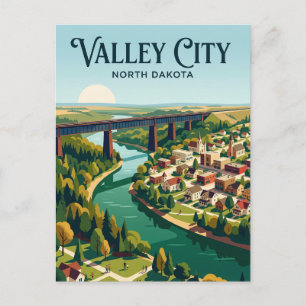 Carte Postale Valley City, Dakota du Nord États-Unis
