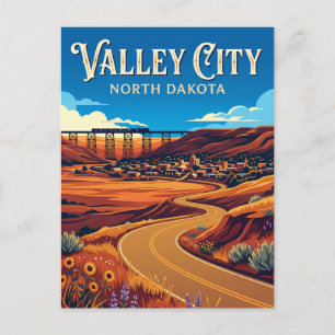 Carte Postale Valley City États-Unis