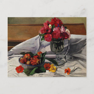 Carte Postale Vallotton - Fleurs et fraises