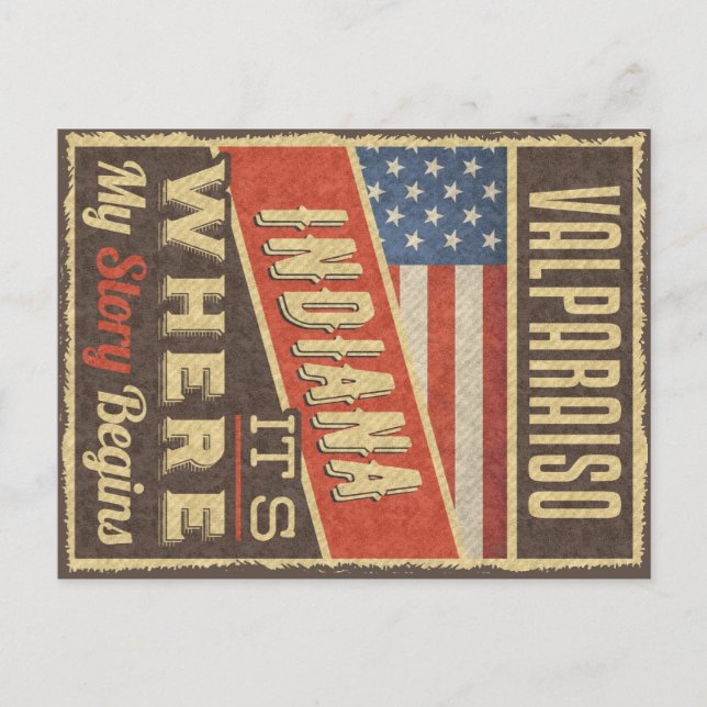 Carte Postale Valparaiso Indiana (Devant)