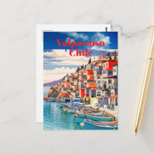 Carte Postale Valparaíso Voyage Affiche imprimable -Chili Voyage