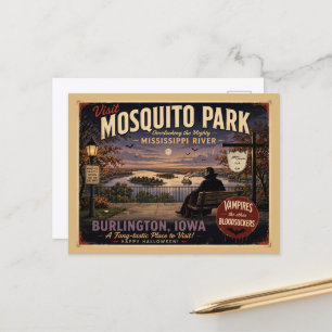 Carte Postale Vampire à Burlinton Iowa Mosquito Park