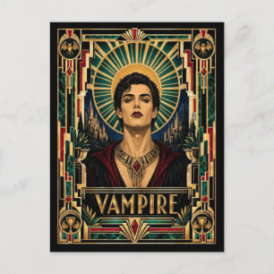 Carte Postale Vampire, Art Déco Mythique