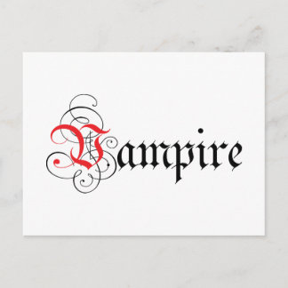 Carte Postale Vampire calgraphique