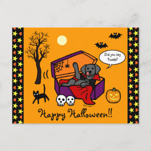 Carte Postale Vampire du Black Lab d'Halloween
