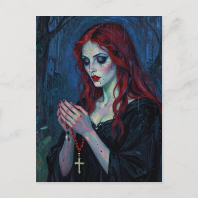 Carte Postale Vampire Lady With Rosary (Devant)