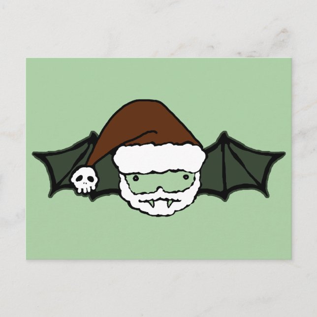 Carte Postale Vampire Père Noël Bat (Devant)